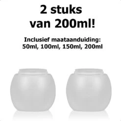 Dayshake Doseerbol Met Maataanduidingen (2 Stuks) - 200 Ml- Vloeibaar Wasmiddel Doseren - Wasbol - Herbruikbaar - Plastic - Voor Wasmachine - Alternatief Voor Doseerdop -Sparkle home Winkel 1200x1200 631