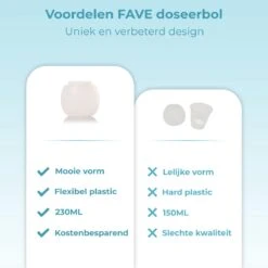 FAVE Doseerbol - Wasbollen - Drogerbollen - Transparant - Doseerdop - 230ml - 1 Stuk - Inclusief E-book -Sparkle home Winkel 1200x1200 680