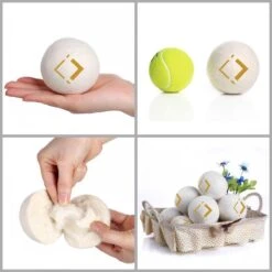 LuxerLiving Wasbol Set Van 6 - Droogt Tot 30% Sneller - Wasverzachter - Droger Ballen - Dryer Balls - Ecologisch - 100% Wol -Sparkle home Winkel 1200x1200 707
