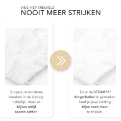 STEAMRS - 6x Wasdrogerballen - 100% Schapenwol - Verkort Droogtijd - Zachtere & Kreukloze Was -Sparkle home Winkel 1200x1200 715