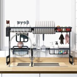 Sens Design Afwasrek Zwart - Afdruiprek - 82,5 Cm - RVS -Sparkle home Winkel 1200x1200 735