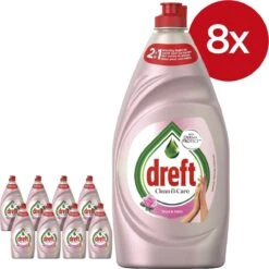 Dreft Clean & Care Rose & Satin Afwasmiddel - 8x780ml - Voordeelverpakking -Sparkle home Winkel 1200x1200 742
