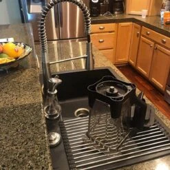 IBright Oprolbare Afdruiprek - Pannen Rooster Hittebestendig - Afdruiprooster - Pannenonderzetter - RVS Zwart -Sparkle home Winkel 1200x1200 758