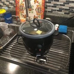 IBright Oprolbare Afdruiprek - Pannen Rooster Hittebestendig - Afdruiprooster - Pannenonderzetter - RVS Zwart -Sparkle home Winkel 1200x1200 759