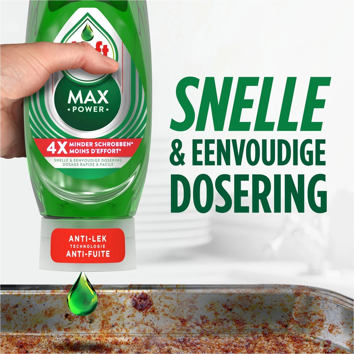 Dreft MaxPower - Vloeibaar Afwasmiddel - Voordeelverpakking 8 X 450 Ml 9 Dreft MaxPower - Vloeibaar Afwasmiddel - Voordeelverpakking 8 X 450 Ml - Afbeelding 7