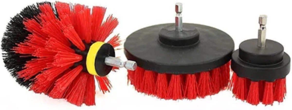 Kibani 3 Delige Borstelset Voor Boormachine - Rood - Voor Beton, Baksteen En Andere Ruwe Oppervlakken - Schrobborstel – Boorborstel – Schuurborstel - Borstel Boormachine – Schoonmaakborstel – Reinigingsborstel – Tapijtreiniger - Borstelset 3 Kibani 3 Delige Borstelset Voor Boormachine - Rood - Voor Beton, Baksteen En Andere Ruwe Oppervlakken - Schrobborstel – Boorborstel – Schuurborstel - Borstel Boormachine – Schoonmaakborstel – Reinigingsborstel – Tapijtreiniger - Borstelset