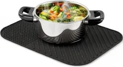 Merkloos Afdruipmat Met GRATIS Afwasborstel - Droogmat - Afdruipmat Siliconen - BPA Vrij - Afdruipmat Voor Afwas - Zwart -Sparkle home Winkel 1200x655 1