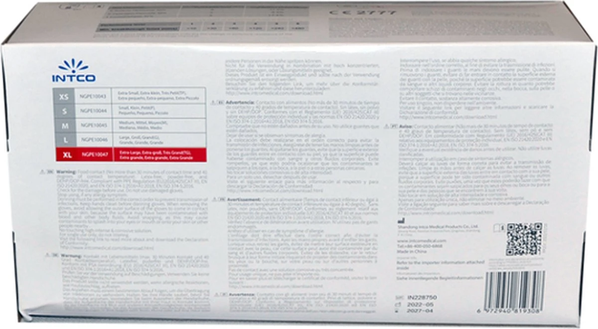 Intco Nitril Handschoenen - Latex Vrij - Zwart - 100 Stuks - Maat XL 7 Intco Nitril Handschoenen - Latex Vrij - Zwart - 100 Stuks - Maat XL - Afbeelding 5