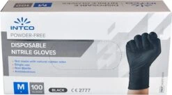 Intco Nitril Handschoenen - Latex Vrij - Zwart - 100 Stuks - Maat Medium -Sparkle home Winkel 1200x665