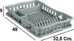 Merkloos Decopatent® Afdruiprek Voor Afwas - Afdruiprekje Met Lekbak - Kunststof Afdruipmat - Afwassen Borden & Bestek - 32.5x49x9 - Grijs 14 Merkloos Decopatent® Afdruiprek Voor Afwas - Afdruiprekje Met Lekbak - Kunststof Afdruipmat - Afwassen Borden & Bestek - 32.5x49x9 - Grijs -Sparkle home Winkel 1200x668 1