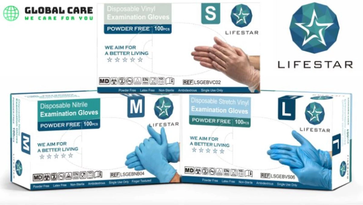 LifeStar-Vinyl Wegwerphandschoenen-100 St.-poedervrij-transparant-Maat M- Beschikbaar S-M-L-XL 5 LifeStar-Vinyl Wegwerphandschoenen-100 St.-poedervrij-transparant-Maat M- Beschikbaar S-M-L-XL - Afbeelding 3