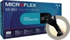 ANSELL MICROFLEX® 93-852 - Nitril Wegwerp Handschoenen, Latexvrij, Poedervrij, M, Zwart, 100 Stuks (0.12-0.15mm) -Sparkle home Winkel 1200x680 1
