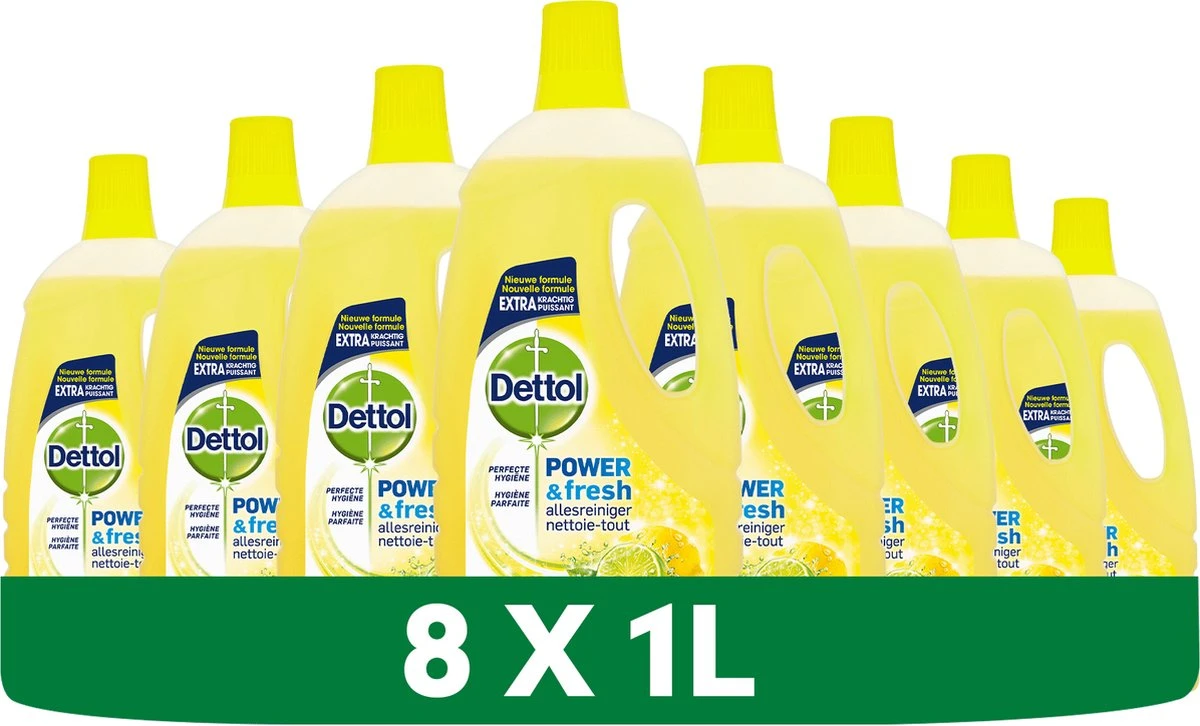 Dettol - Power & Fresh - Allesreiniger - Citrus - 8 X 1 Liter 3 Dettol - Power & Fresh - Allesreiniger - Citrus - 8 X 1 Liter