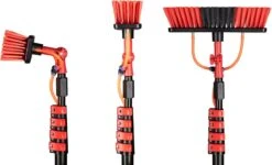 Umuzi Cleaning Telescopische Waterborstel - Uitschuifbare Schrobborstel Voor Ramen, Gevel En Huis - 1,3 Tot 4,6 Meter - Reiniger Met 4 Uitschuifbare Delen - Zeepdispenser Met Doseerknop -Sparkle home Winkel 1200x728 1