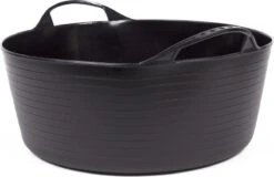 Flexibele Kuip Emmer/wasmand Rond Zwart 16 Liter - Opbergmanden