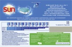 SUN® Sun All-in-1 Normaal Vaatwastabletten - 7 X 25 Tabletten - Voordeelverpakking -Sparkle home Winkel 1200x786