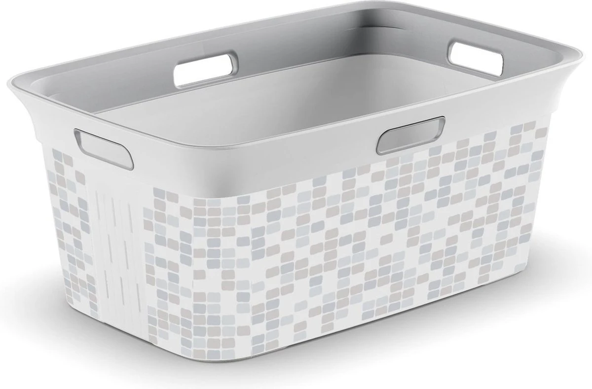 Kis Chic Home Wasmand - 45L - 59x39x27cm - Mosaic 3 Kis Chic Home Wasmand - 45L - 59x39x27cm - Mosaic