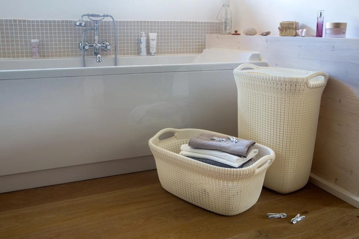 Curver Knit Wasmand - 40L - Oasis White 5 Curver Knit Wasmand - 40L - Oasis White - Afbeelding 3