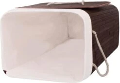 Springos Wasmand | Met Deksel | Opvouwbaar | 72 Liter | Met Uitneembare Waszak | Wasmand | Bruin -Sparkle home Winkel 1200x825 2