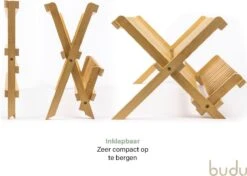 Budu Afdruiprek - Afdruiprekje Van Bamboe Hout - Afdruiprek Voor Afwas - Vaatwasrek - Keukenrek - Inklapbaar - Opvouwbaar - -Sparkle home Winkel 1200x856 1