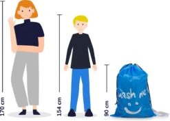 Wonair - Grote Waszak - 60x90cm - Hemelsblauw - Met Trekkoord En Draagband -Sparkle home Winkel 1200x860