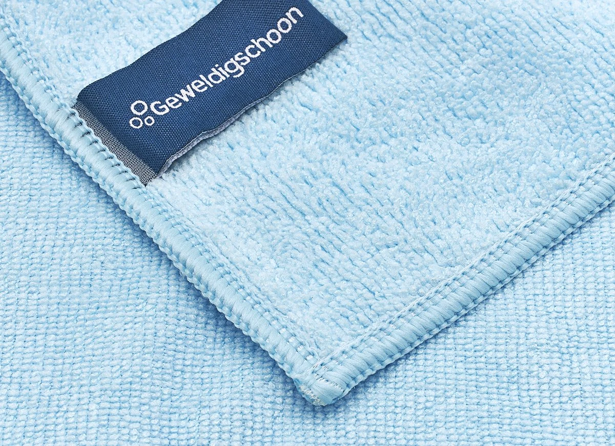 Geweldigschoon Blauwe Microvezel Raamdoekenset Bestaande Uit 1 Schoonmaakdoek + 1 Droogdoek (raamdoeken, Raamset) 4 Geweldigschoon Blauwe Microvezel Raamdoekenset Bestaande Uit 1 Schoonmaakdoek + 1 Droogdoek (raamdoeken, Raamset) - Afbeelding 2