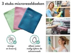 Monx - Microvezeldoekjes - Microvezel Handdoek - Schoonmaakdoekjes - Reinigingsdoekjes - Raamdoeken - 3 Stuks - 40x60cm -Sparkle home Winkel 1200x899 44