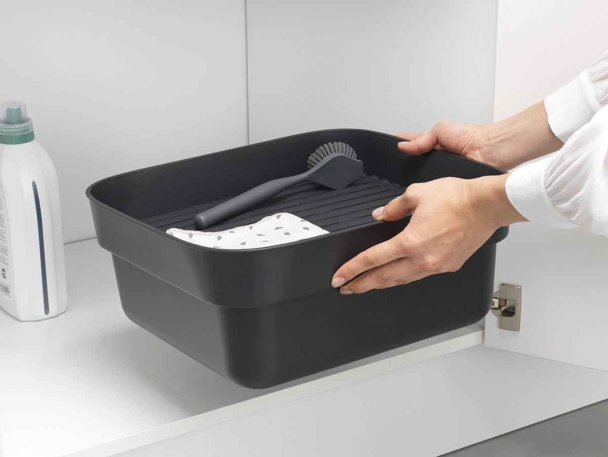 Brabantia SinkSide Afwasbak Vierkant - Met Afdruipschaal - Dark Grey 5 Brabantia SinkSide Afwasbak Vierkant - Met Afdruipschaal - Dark Grey - Afbeelding 3
