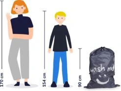 Wonair - Grote Waszak - Wash Me - Wastas - 60x90cm - Grijs - Met Trekkoord -Sparkle home Winkel 1200x909