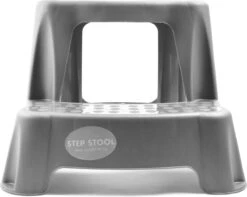 Grijs Kinderkrukje/opstapje Met 2 Treden 35 Cm - Keuken/badkamer Krukjes/opstapjes Voor Kinderen -Sparkle home Winkel 1200x955 3