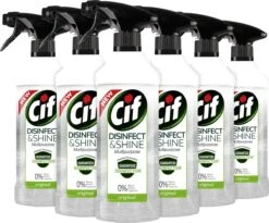 Cif Disinfect & Shine Original Desinfectie Spray - 6 X 500 Ml - Voordeelverpakking -Sparkle home Winkel 1200x998