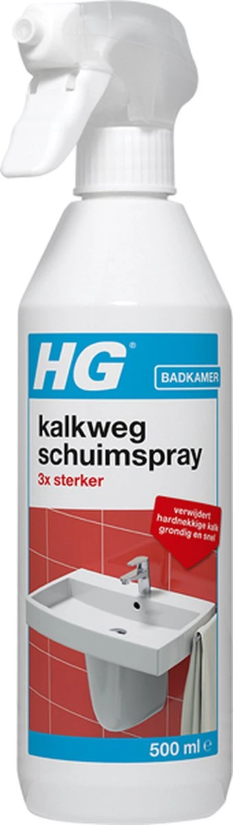 HG Kalkweg Schuimspray 3x Sterker - 500ml - Verwijdert Extreme Kalkresten - 100% Opgelost, 100% Resultaat 8 HG Kalkweg Schuimspray 3x Sterker - 500ml - Verwijdert Extreme Kalkresten - 100% Opgelost, 100% Resultaat - Afbeelding 6