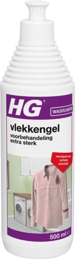 HG Vlekken Voorbehandeling Gel Extra Sterk - 500 Ml - Verwijdert De Allerergste Vlekken = Met Actieve Zuurstof -Sparkle home Winkel 349x1200