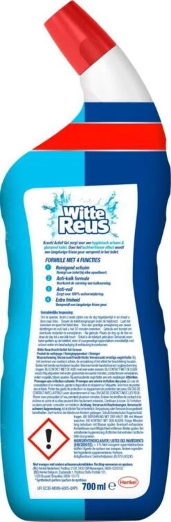 Witte Reus Toiletreiniger - Kracht Actief Gel Oceaan - Voordeelverpakking 10 X 700ml -Sparkle home Winkel 393x1200 4