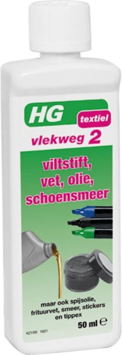 HG Vlekweg 2 - 50ml - Voor O.a. Vlekken Van Viltstift, Vet, Olie & Schoensmeer -Sparkle home Winkel 412x1200 2