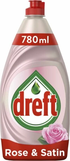 Dreft Clean & Care Rose & Satin Afwasmiddel - 8x780ml - Voordeelverpakking -Sparkle home Winkel 528x1200 1
