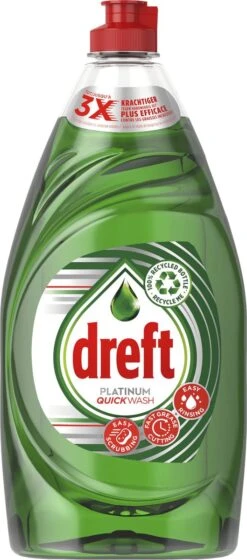 Dreft Platinum Quickwash Original - Vloeibaar Afwasmiddel - Tot 3x Sneller Schoonmaken Van Het Vet - Voordeelverpakking 8 X 780ml -Sparkle home Winkel 529x1200