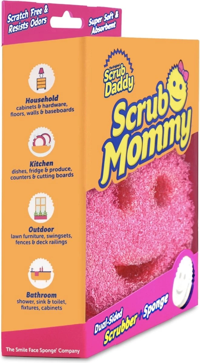 Scrub Daddy - Scrub Mommy Krasvrije Spons Dubbelzijdig Roze 9 Scrub Daddy - Scrub Mommy Krasvrije Spons Dubbelzijdig Roze - Afbeelding 7