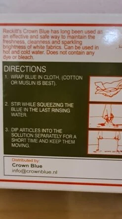 Reckitt's Crown Blue - Blauwsel - 4 X Tablet Van 14 Gr -Sparkle home Winkel 674x1200 2