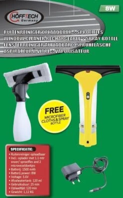 Hofftech Ruitenreiniger Oplaadbaar + Sproeifles -Sparkle home Winkel 747x1200 4