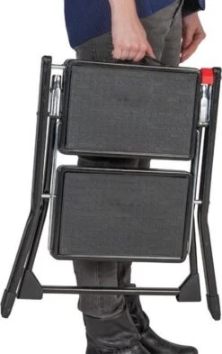 Huishoudtrap Opstapje Handy Zwart 2 Treden -Sparkle home Winkel 754x1200 1