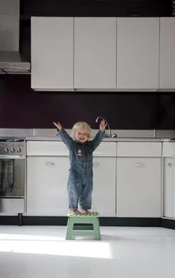 PUHLMANN - Inklapbare Kruk, JAMES, Plastic, Groen, 22 Cm Hoog, Max 100kilo -Sparkle home Winkel 755x1200