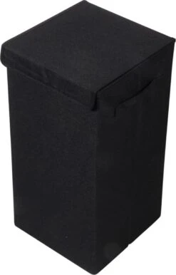 MDF Verstevigde Opvouwbare Wasmand 54 Liter 30x30x60 Cm - Zwart -Sparkle home Winkel 768x1200