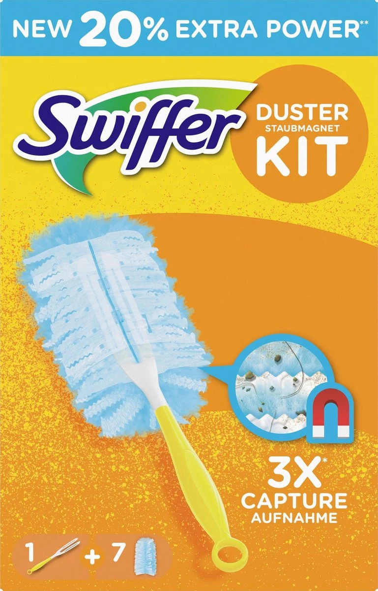 Swiffer Duster Kit - 1 Handvat & 7 Navul Stofdoekjes 3 Swiffer Duster Kit - 1 Handvat & 7 Navul Stofdoekjes