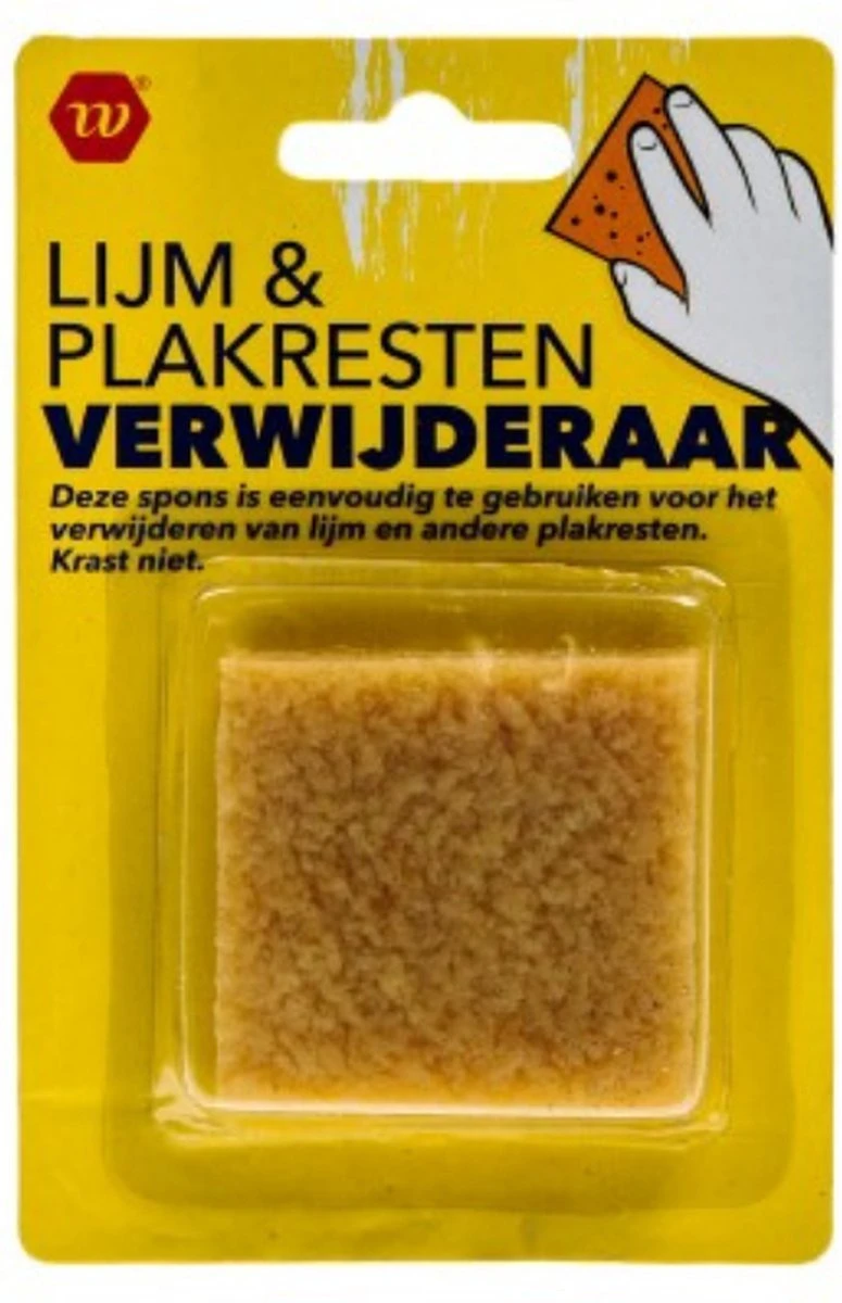 Merkloos Lijm & Plakresten Verwijderaar - Spons Om Eenvoudig Lijmresten Te Verwijderen 3 Merkloos Lijm & Plakresten Verwijderaar - Spons Om Eenvoudig Lijmresten Te Verwijderen
