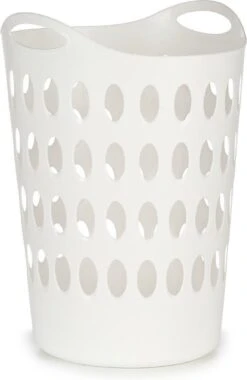 Flexibele Wasmand Rond Wit 50 Liter - Opbergmanden