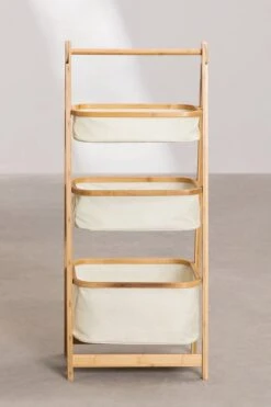 MIRA Home - BOSTIC - Almeria - Bamboe Rek Met 2 Manden - Duurzaam En Veilig Opbergen - Duurzaam - Afmetingen 45x97cm -Sparkle home Winkel 800x1200 14