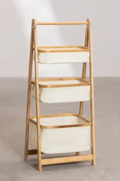 MIRA Home - BOSTIC - Almeria - Bamboe Rek Met 2 Manden - Duurzaam En Veilig Opbergen - Duurzaam - Afmetingen 45x97cm -Sparkle home Winkel 800x1200 15