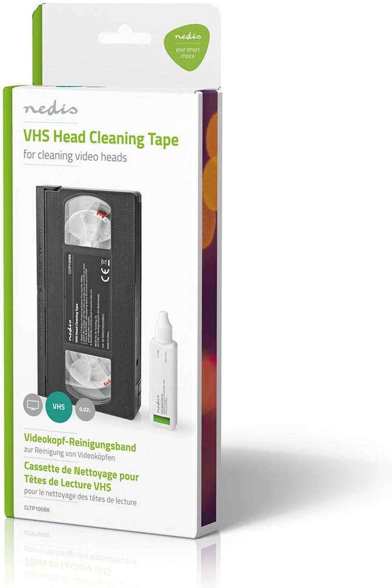 Nedis VHS-Reinigingscassette - 20 Ml - VHS-Koppen - Zwart 16 Nedis VHS-Reinigingscassette - 20 Ml - VHS-Koppen - Zwart - Afbeelding 14