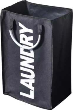 Janse Wasmand - Opvouwbare Wasmand - Laundry - Zwart - Wassorteerder - Waszak